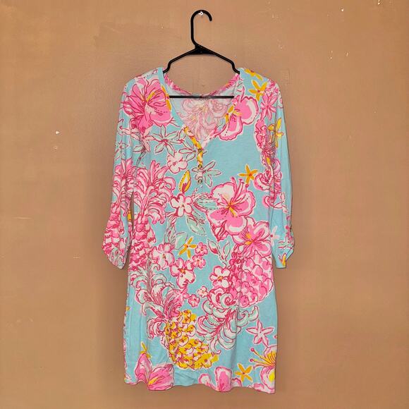 Lilly Pulitzer Palmetto Floral V-Neck Dress - Size Small - Picture 5 of 9